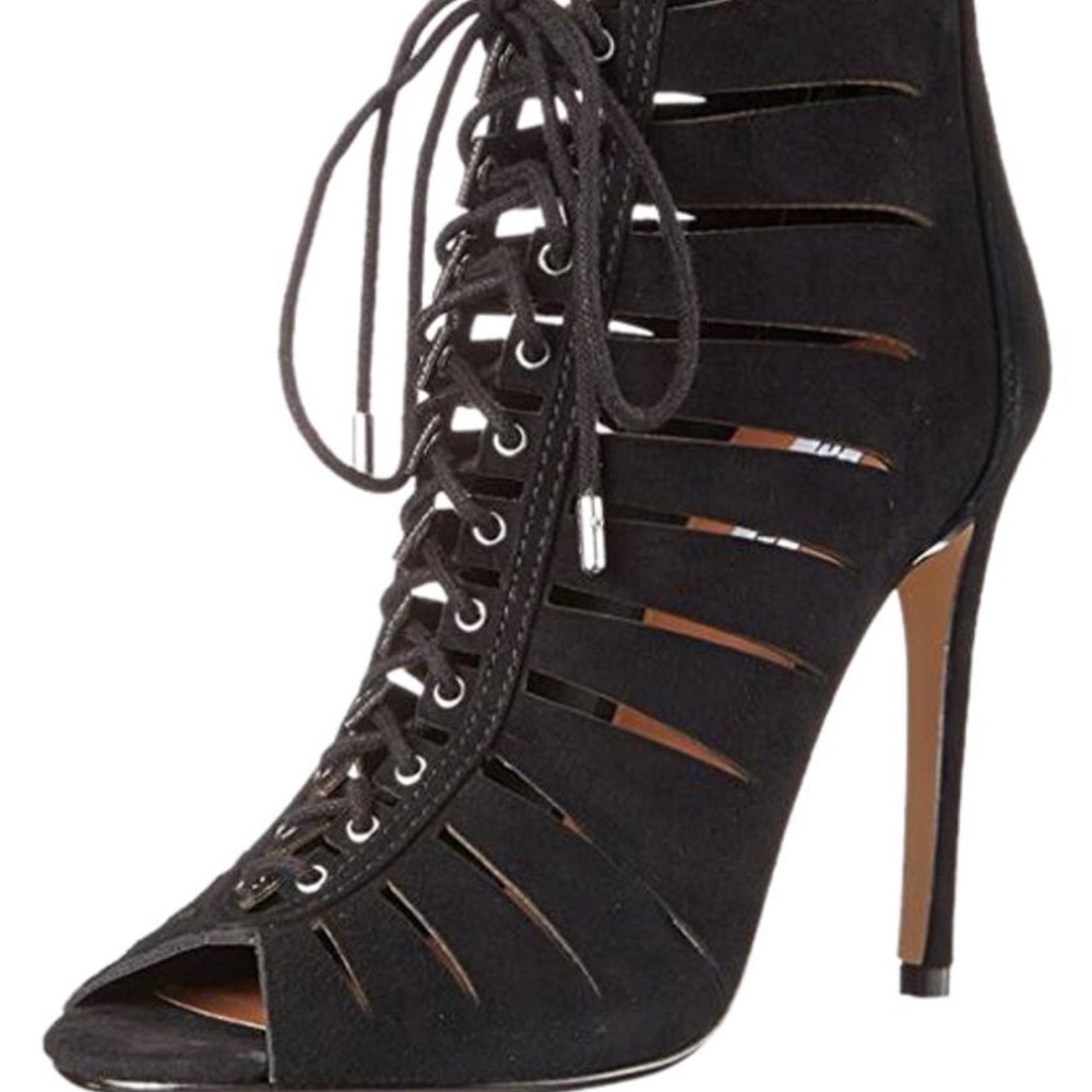 Steve Madden black lace up high heel